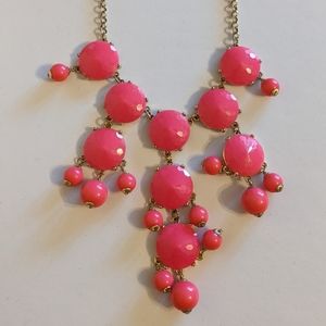 J Crew Bubble Necklace in Hot Pink